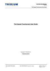 Tridium Expose DCT128 User Manual