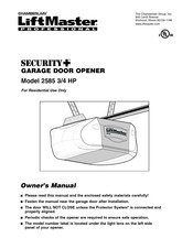 Chamberlain 2585 3 HP Owner's Manual