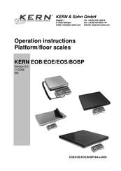 KERN EOE Operation Instructions Manual