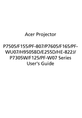Acer P7505 Series User Manual