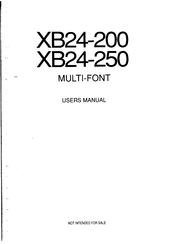 Star Micronics XB24-250 User Manual