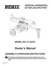 Huskee 21-52374 Owner's Manual