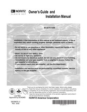 Noritz N-132M-NG Owner's Manual And Installation Manual