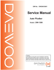 Daewoo DW-1300 Service Manual