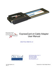 One Stop Systems OSS-PCIe-HIB2-EC-x4 User Manual