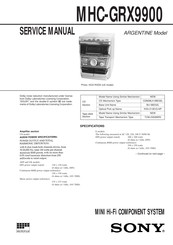 Sony MHC-GRX990 Service Manual