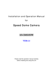 COP Security 15-CD53W Installation And Operation Manual