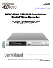 Platinum CCTV DVR-3616 User Manual