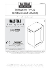 Halstead BFF80 Instructions For Use Installation And Servicing