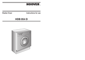 Hoover HDB 854 D Instructions For Use Manual