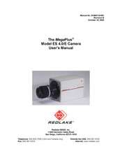 Redlake MASD MegaPlus ES 4.0/E User Manual