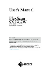 Eizo FLEXSCAN SX2762W User Manual
