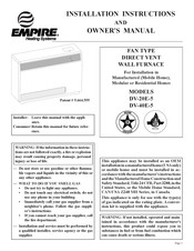 Empire DV-20E-5 Installation Instructions And Owner's Manual