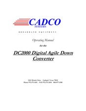 Cadco DC2000 Operating Manual