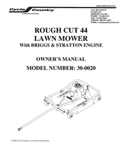 Cycle Country ROUGH CUT 44 30-0020 Owner's Manual