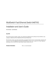 Digital Networks MultiSwitch 948TXG Installation And User Manual