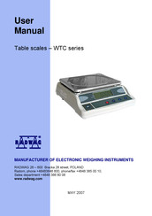 RADWAG WTC/F 15 User Manual