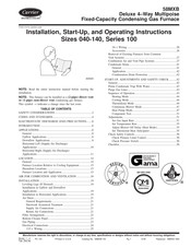 Carrier 58MXB140-20 Installation, Start-Up, And Operating Instructions Manual