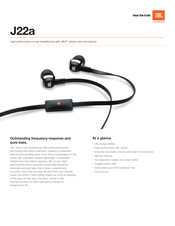JBL J22a Features & Specifications