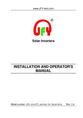 JFY tech JSI-1500TL Installation And Operator's Manual
