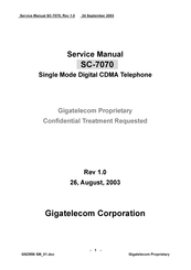 Gigatelecom SC-7070 Service Manual