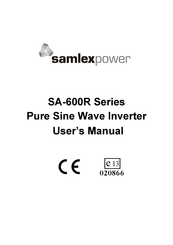 SamplexPower SA-600R-124 User Manual