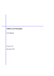 Proscend VDSL2 LAN Extender User Manual