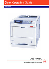 Oce PP18C Operation Manual