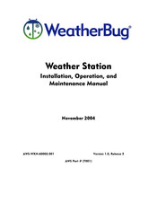 WeatherBug Weather Station Installation, Operation And Maintenance Manual
