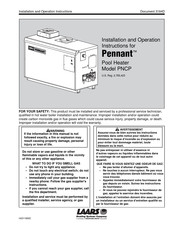 LAARS Pennant PNCP Installation And Operation Instructions Manual