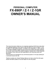 Casio FX-890P Owner's Manual
