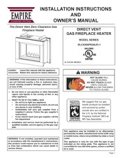 Empire Comfort Systems DLCX36SP93P-1 Installation Instructions And Owner's Manual