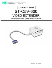 Network Technologies XTENDEX ST-C5V-600 Installation And Operation Manual