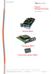 MGE UPS Systems Environment Sensor 66846 User Manual