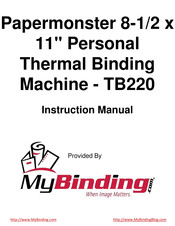 MyBinding TB220 Instruction Manual