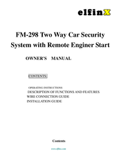 Elfinx FM-298 Owner's Manual
