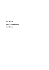 ZTE MF620 User Manual
