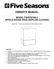 Five Seasons FSHEPA550-3 Owner's Manual