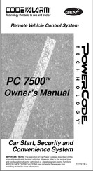 Code Alarm PC 7500 Owner's Manual