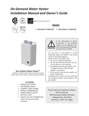 State Water Heaters T-H3M-OS Installation Manual And Owner's Manual