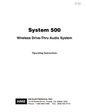 HME System 500 Operating Instructions Manual