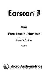 Micro Audiometrics Earscan 3 ES3 User Manual