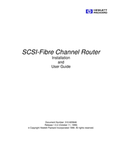 HP SCSI-Fibre Channel Router Installation And User Manual