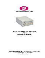 SpectraDynamics PD-5 Operating Manual