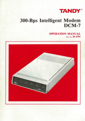 Tandy DCM-7 Operation Manual