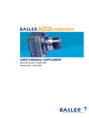 Basler A202k User's Manual Supplement