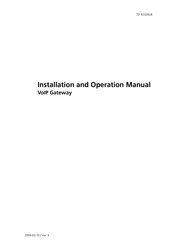 ASCOM TD 92326GB Installation And Operation Manual