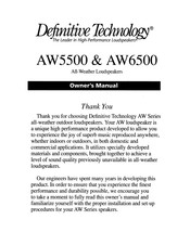 Definitive Technology AW6500 Owner's Manual