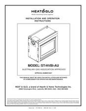 Heat & Glo ST-HVBI-AU Installation And Operation Instructions Manual
