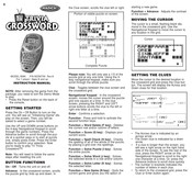 Radica Games TV Trivia Crossword Instruction Manual